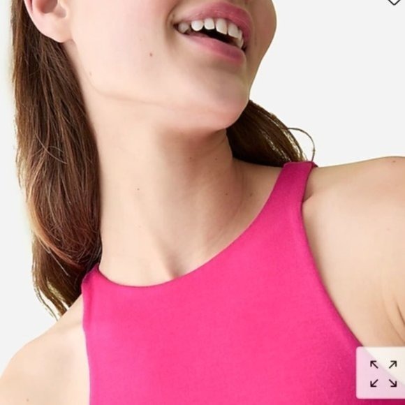 J.Crew Women's Pink FormKnit Cutaway Tank Top - Size Large - Picture 2 of 10